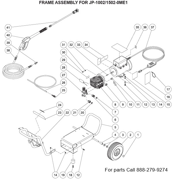 MITM JP-1002-0ME1 pressure washer parts and manual